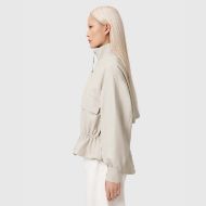 Picture of ALLSAINTS WOMEN'S FLOR LEATHER JACKET IN OFF WHITE 3