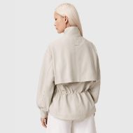Picture of ALLSAINTS WOMEN'S FLOR LEATHER JACKET IN OFF WHITE 2