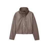 Picture of ALLSAINTS WOMEN'S RYDER LEATHER JACKET IN MOCHA BROWN 8
