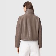 Picture of ALLSAINTS WOMEN'S RYDER LEATHER JACKET IN MOCHA BROWN 2