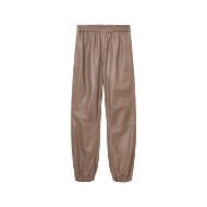 Picture of ALLSAINTS WOMEN'S JEN LEATHER JOGGERS IN MOCHA BROWN 7