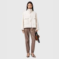 Picture of ALLSAINTS WOMEN'S JEN LEATHER JOGGERS IN MOCHA BROWN 6