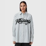 Picture of ALLSAINTS WOMEN'S ADRIANNE SHIRT IN BLUE/WHITE 1