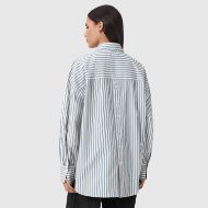 Picture of ALLSAINTS WOMEN'S ADRIANNE SHIRT IN BLUE/WHITE 2