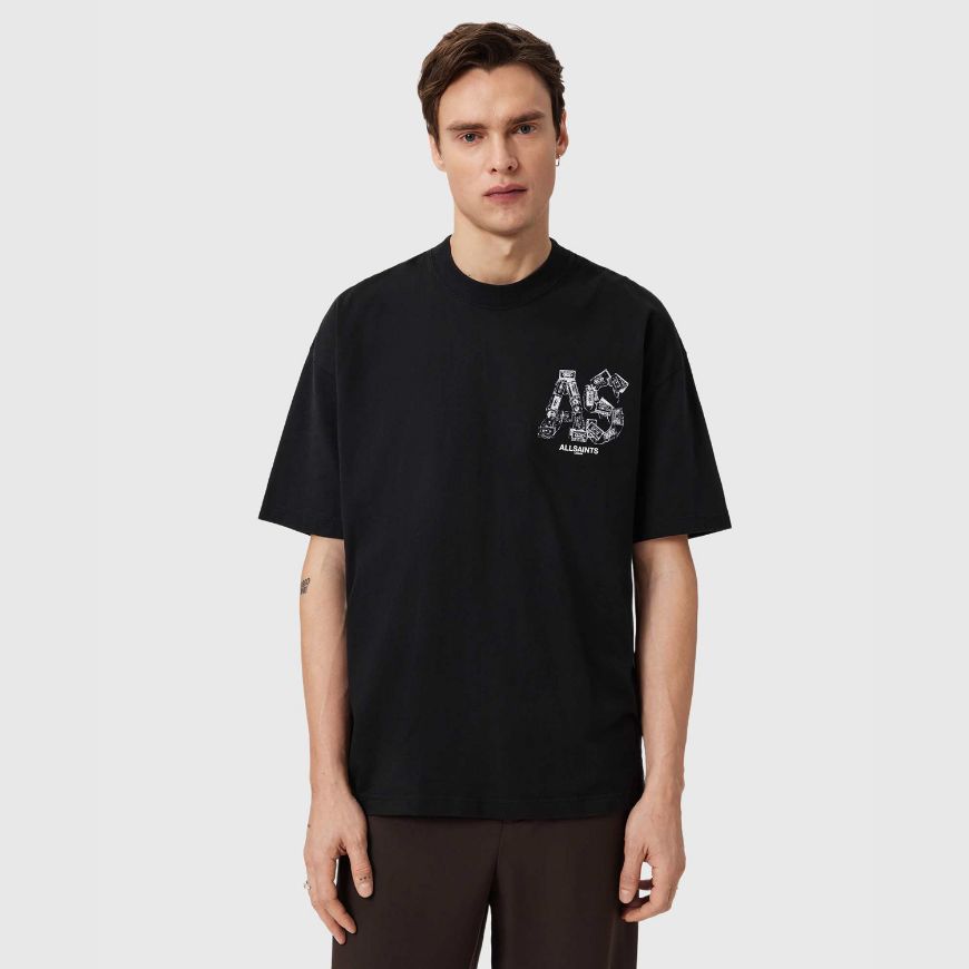 Снимка на ALLSAINTS МЪЖКА БЛУЗА MIXTAPE SHORT SLEEVE CREW T-SHIRT В ЧЕРНО