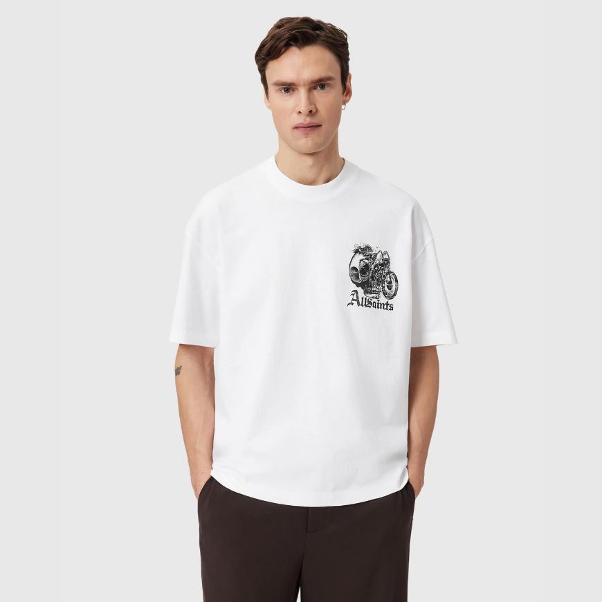 Снимка на ALLSAINTS МЪЖКА БЛУЗА PANHEAD SHORT SLEEVE CREW T-SHIRT В БЯЛО