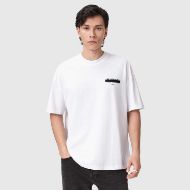 Снимка на ALLSAINTS MEN'S REDACT OVERSIZED ТЕНИСКА С БРОДИРАНО ЛОГО В БЯЛО 1