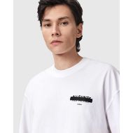 Снимка на ALLSAINTS MEN'S REDACT OVERSIZED ТЕНИСКА С БРОДИРАНО ЛОГО В БЯЛО 3