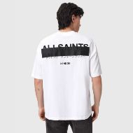 Снимка на ALLSAINTS MEN'S REDACT OVERSIZED ТЕНИСКА С БРОДИРАНО ЛОГО В БЯЛО 2