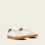 Picture of ALLSAINTS WOMEN'S THELMA MET TRAINERS IN SILVER/RED 2