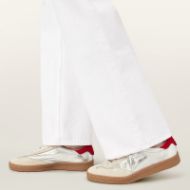 Picture of ALLSAINTS WOMEN'S THELMA MET TRAINERS IN SILVER/RED 6