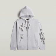 Снимка на G-STAR МЪЖКИ СУИТШЪРТ STENCIL GR RELAXED HOODED ZIP SWEATER В LIGHT GREY HTR 6