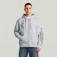 Снимка на G-STAR МЪЖКИ СУИТШЪРТ STENCIL GR RELAXED HOODED ZIP SWEATER В LIGHT GREY HTR 1