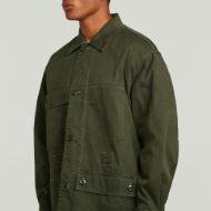 Picture of G-STAR MEN'S REVERSIBLE OVERSHIRT IN ASFALT/FOUR LEAF CLOVER CLOUD CAMO 3