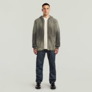 Picture of G-STAR MEN'S SUNFADED LOOSE HOODED KNIT JACKET IN TURF 6