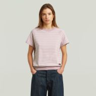 Снимка на G-STAR ДАМСКИ ТОП RAGLAN TOP В BURNISHED LILAC/MILK STRIPE 1