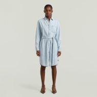Снимка на G-STAR ДАМСКА РОКЛЯ SHIRT DRESS BELT В SUN FADED BLUE MIST 1