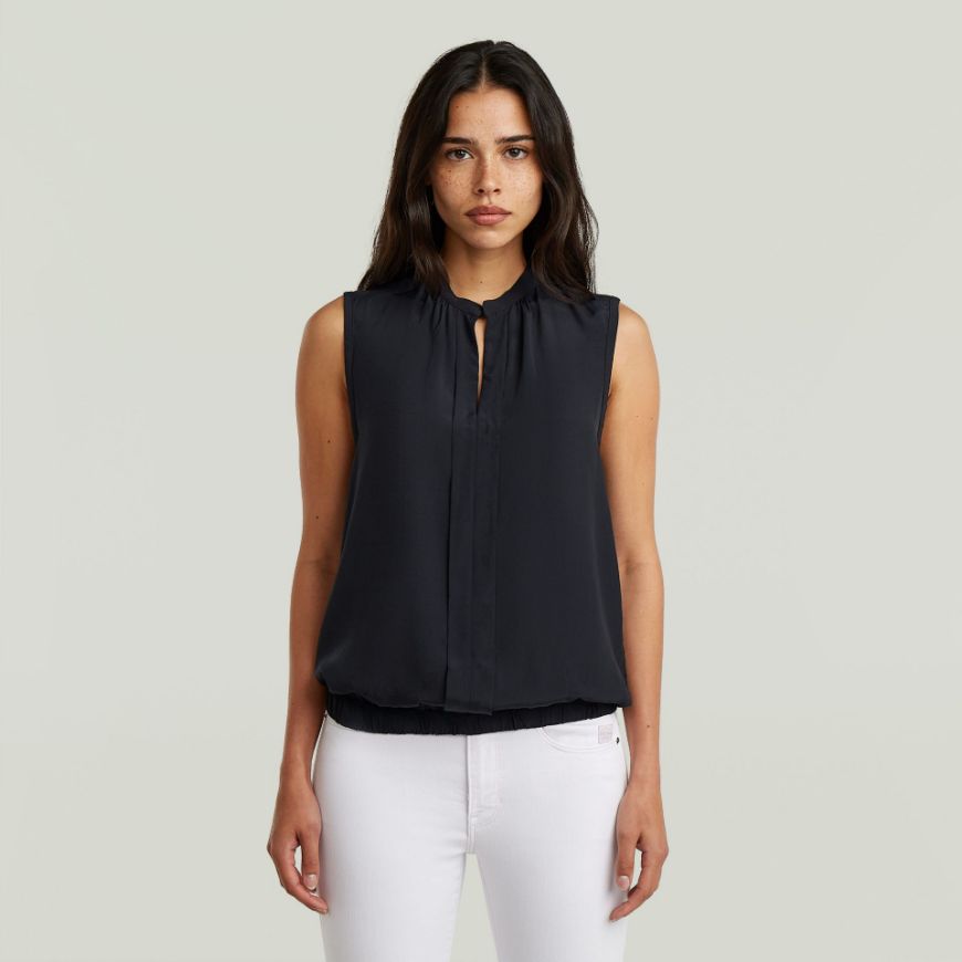 Снимка на G-STAR WOMEN'S STAND UP COLLAR TOP В DK BLACK