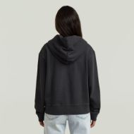 Picture of G-STAR WOMEN'S MODERN BASIC RELAXED HOODED ZIP THRU SWEATER IN DK BLACK GD 2