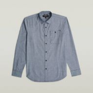 Picture of G-STAR MEN'S BRISTUM 2.0 SLIM SHIRT IN SALUTE SLUB STRIPE 6
