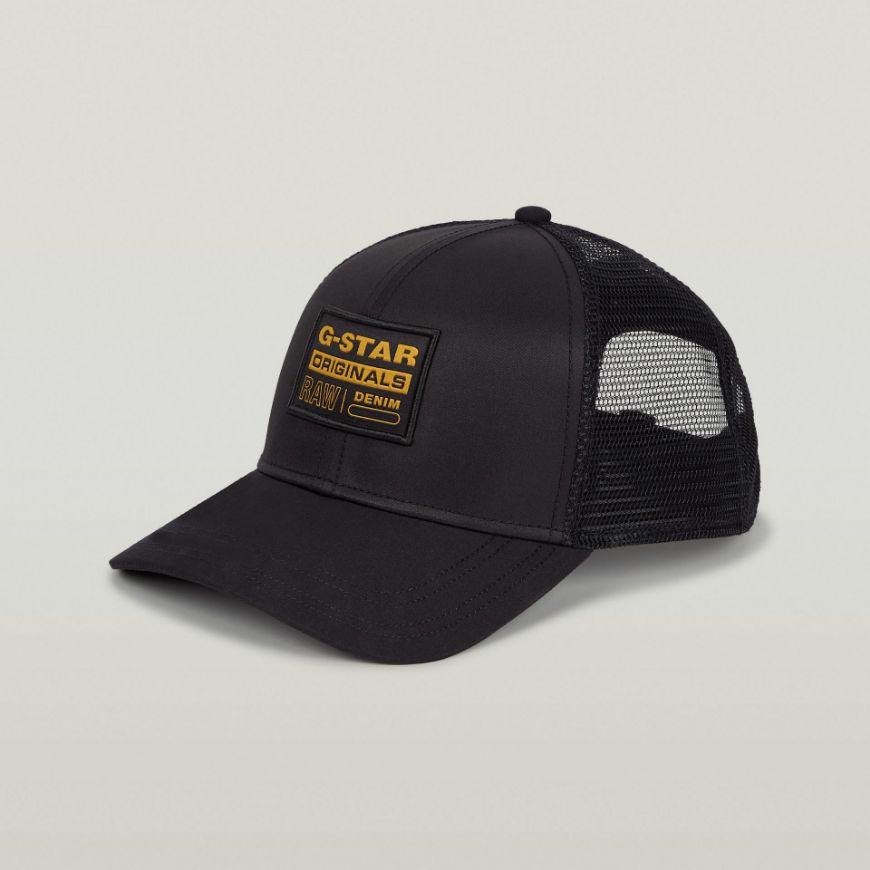 Picture of G-STAR MEN'S BASEBALL TRUCKER CAP IN DK BLACK