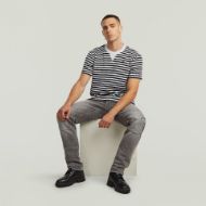 Picture of G-STAR MEN'S BIKER PATCHED 3D SLIM JEANS IN SUN FADED GUNMETAL 5