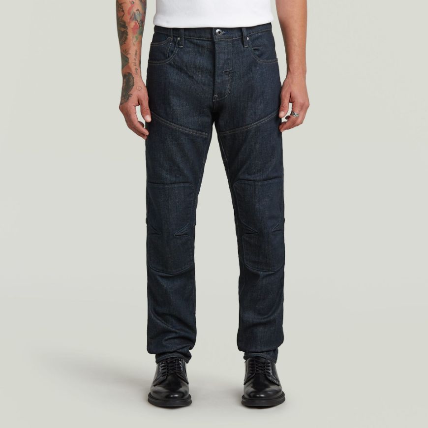 Picture of G-STAR MEN'S BIKER PATCHED 3D SLIM JEANS IN STAY RAW DENIM