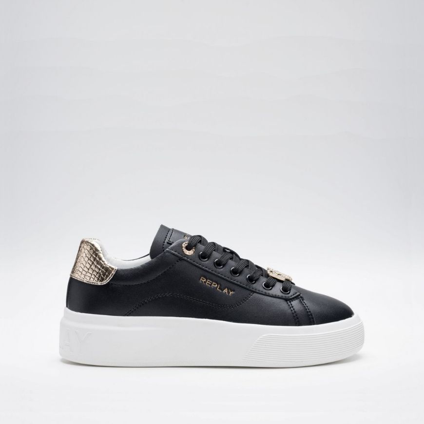 Снимка на REPLAY ДАМСКИ СПОРТНИ ОБУВКИ  NOTTING W IMAGE LEATHER SNEAKERS В ЧЕРНО