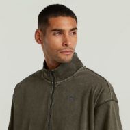 Picture of G-STAR MEN'S WASHED HB RELAXED HALF ZIP SWEATER IN ASFALT GD SNOW BLEACH 3