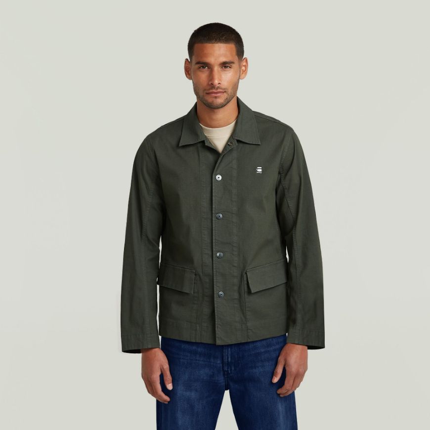Picture of G-STAR MEN'S 2 POCKET OVERSHIRT IN ASFALT GD