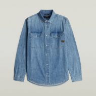 Снимка на G-STAR МЪЖКА РИЗА MARINE SLIM SHIRT DNM В FADED AZURA BLUE 6