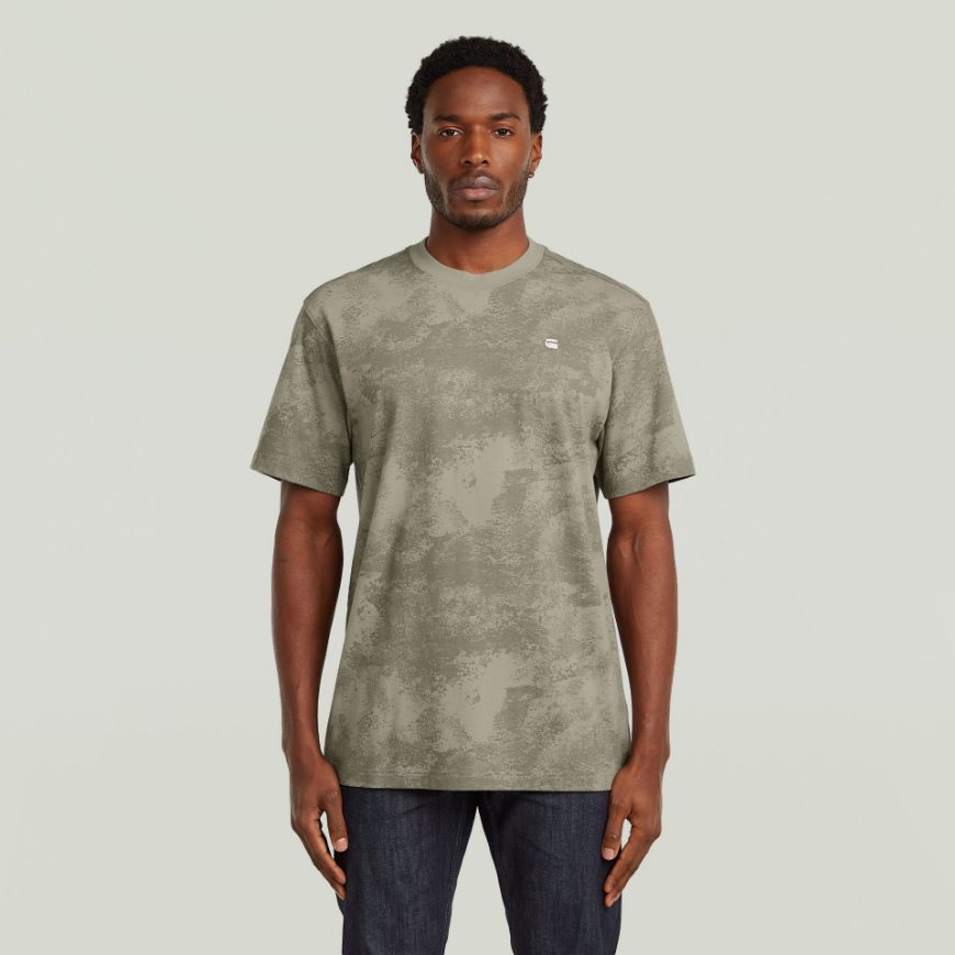 Picture of G-STAR MEN'S AOP T-SHIRT IN ELEPHANT SKIN ARCHIVAL TEXTURE