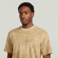 Picture of G-STAR MEN'S AOP T-SHIRT IN CREAM ARCHIVAL TEXTURE 4