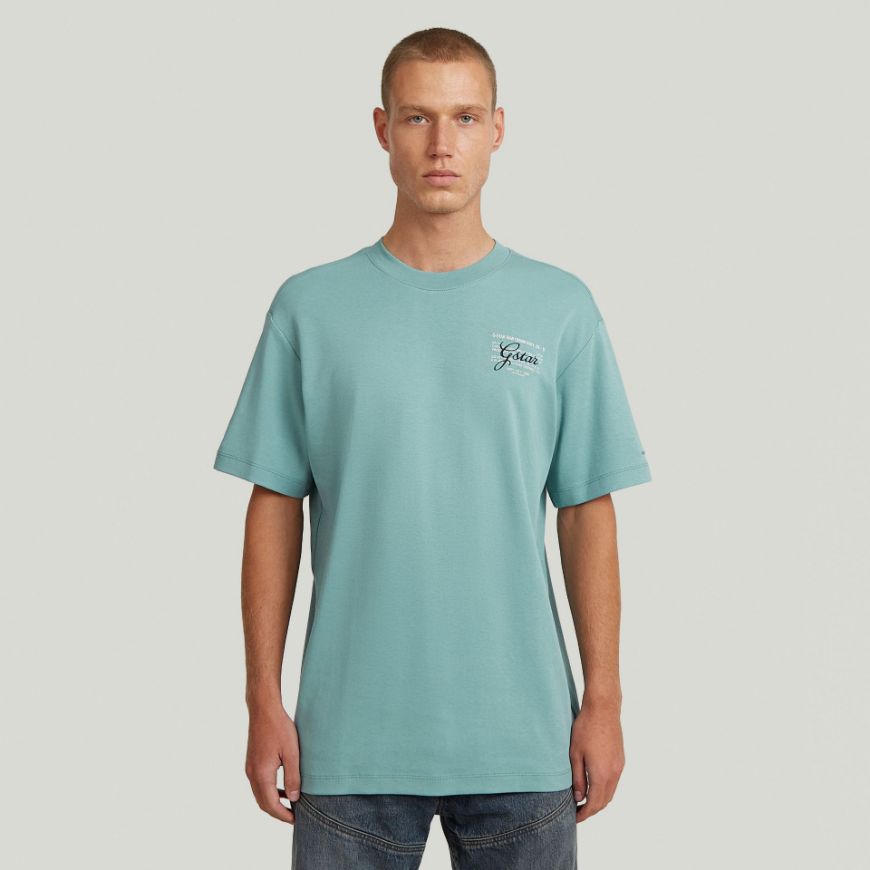 Снимка на G-STAR МЪЖКА БЛУЗА SCRIPT GR T-SHIRT В MINERAL BLUE