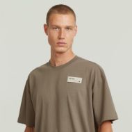 Picture of G-STAR MEN'S HB BADGE RELAXED T-SHIRT IN TURF 4