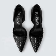 Снимка на REPLAY ДАМСКИ ОБУВКИ  VERONIQUE MIXED POINTED-TOE PUMPS В ЧЕРНО 4