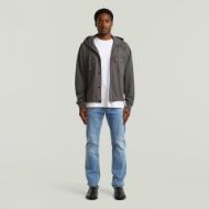 Picture of G-STAR MEN'S WOVEN MIX LOOSE HOODED SWEAT OVERSHIRT IN DK BLACK GD 4