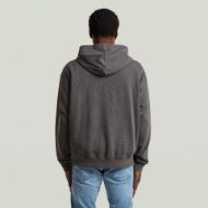 Picture of G-STAR MEN'S WOVEN MIX LOOSE HOODED SWEAT OVERSHIRT IN DK BLACK GD 2