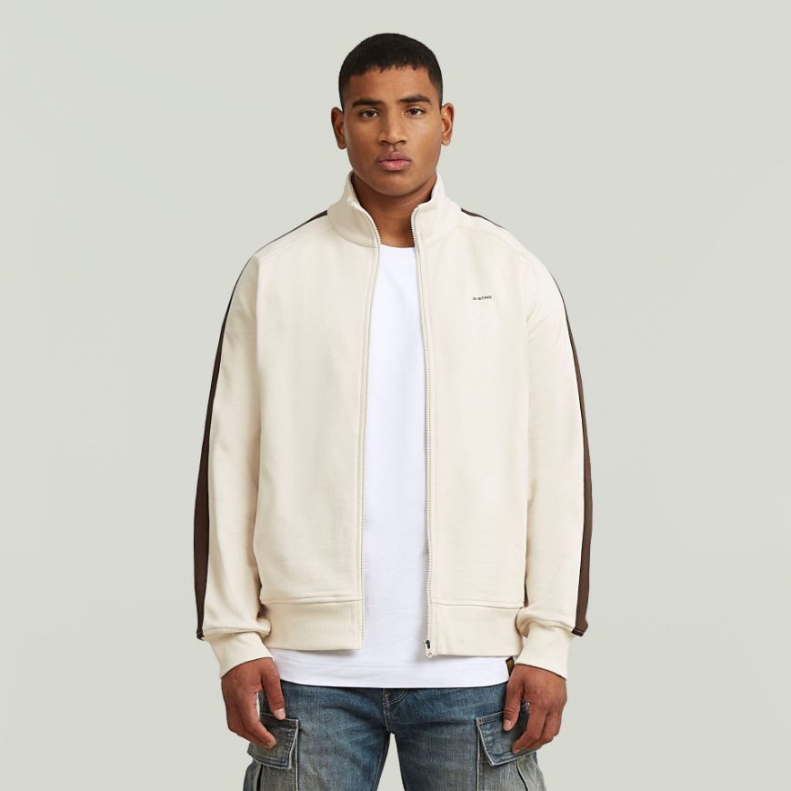 Снимка на G-STAR МЪЖКИ СУИТШЪРТ TRACK JACKET SWEATER В WHITEBAIT