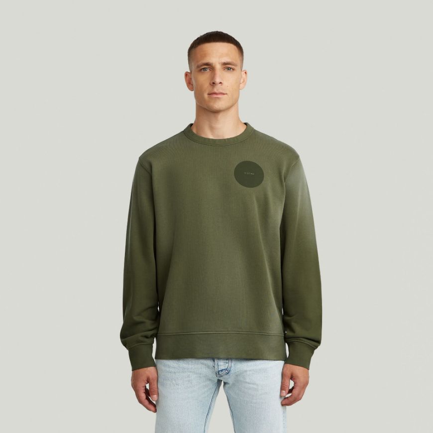 Снимка на G-STAR МЪЖКИ СУИТШЪРТ SUNFADED SWEATER В SHADOW OLIVE GD