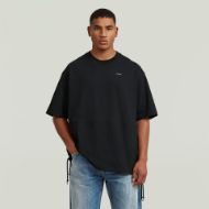 Picture of G-STAR MEN'S WOVEN MIX LOOSE T-SHIRT IN DK BLACK 1