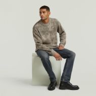 Picture of G-STAR MEN'S AOP SWEATER IN ELEPHANT SKIN ARCHIVAL TEXTURE 5