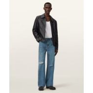 Picture of ALLSAINTS MEN'S LENNY LOOSE FIT JEANS IN DESTROY MID INDIGO 7