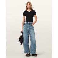 Снимка на ALLSAINTS ДАМСКИ ДЕНИМ PAYTON CROPPED BARREL LEG JEANS В СИНЬО 5