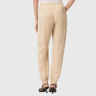 Picture of ALLSAINTS WOMEN'S VAL HIGH-RISE CARGO LINEN BLEND TROUSERS IN TAUPE BROWN 2