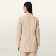 Picture of ALLSAINTS WOMEN'S ALEIDA TENCEL BLAZER IN TAUPE BROWN 2