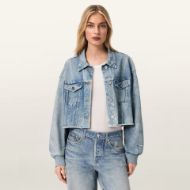 Picture of ALLSAINTS WOMEN'S ANDERS TERRY SHACKET IN ILLUSION INDIGO 1