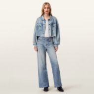 Picture of ALLSAINTS WOMEN'S ANDERS TERRY SHACKET IN ILLUSION INDIGO 4