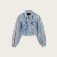 Picture of ALLSAINTS WOMEN'S ANDERS TERRY SHACKET IN ILLUSION INDIGO 6