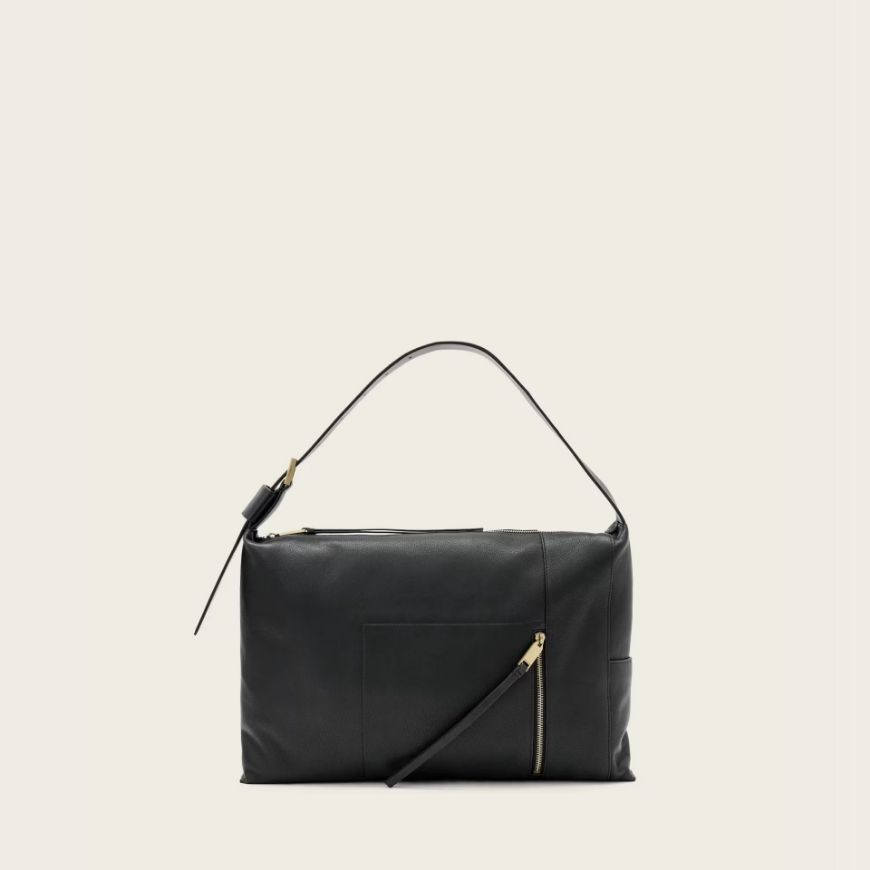 Picture of ALLSAINTS WOMEN'S ALBA LEATHER SHOULDER BAG IN BLACK